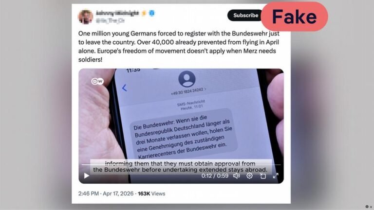 Faktencheck: Gefälschtes DW-Video zeigt Bundeswehr-SMS