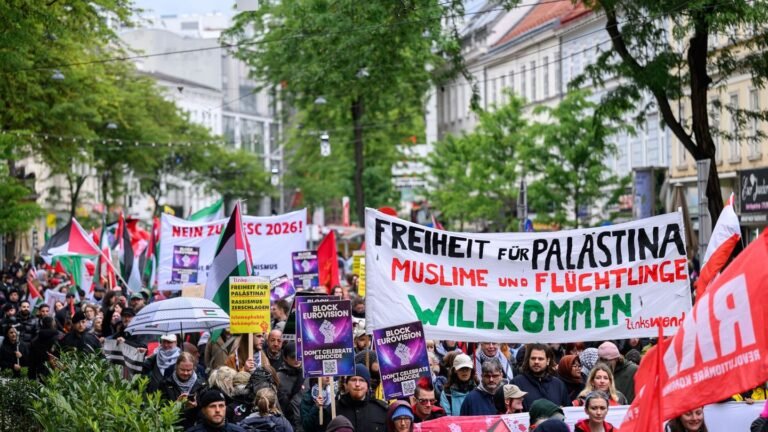 Final- und Protesttag: Mehrere Tausend bei Protest gegen Israels ESC-Teilnahme