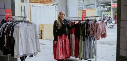München: Eine Trachten-Unternehmerin muss ihre Dirndl neben einer Dauerbaustelle verkaufen