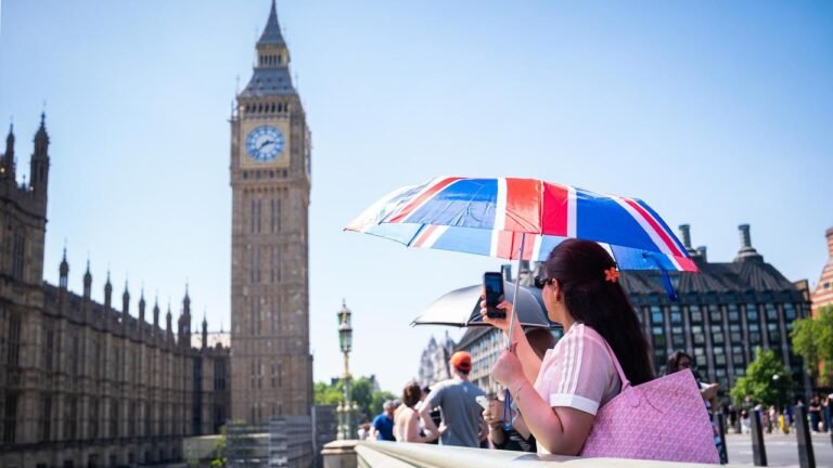 Briten und Franzosen ächzen unter Hitze
