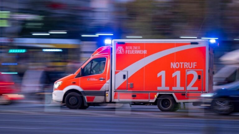 Großer Ast stürzt auf eine Menschengruppe