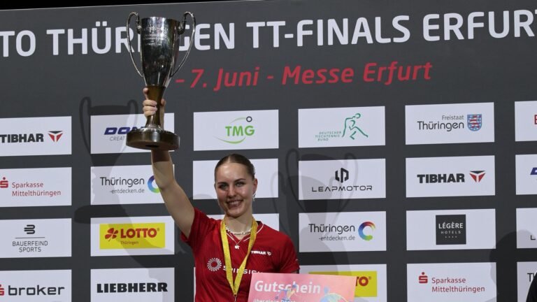 Annett Kaufmann und Dang Qiu sind deutsche Meister im Tischtennis