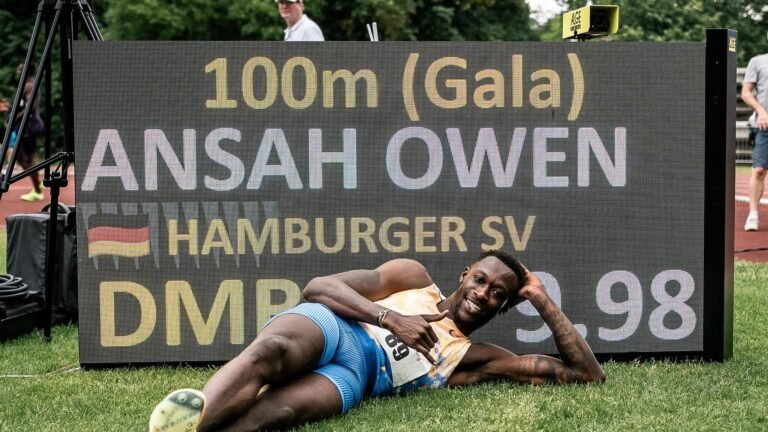 Owen Ansah stellt neuen deutschen Rekord über 100 Meter auf